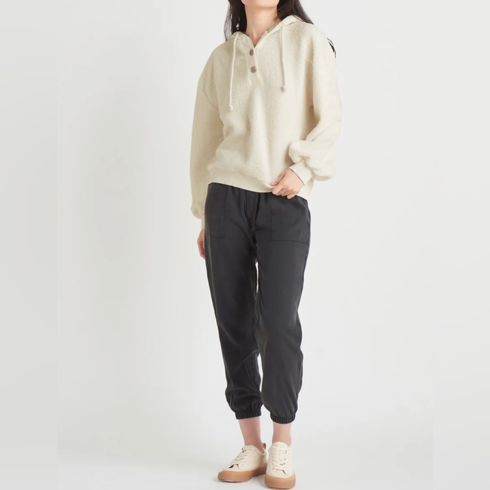 Dex Teddy‎ Bear Sherpa Hoody Sweater $70 Snuggly Warm Cozy Soft Fall Hoodie